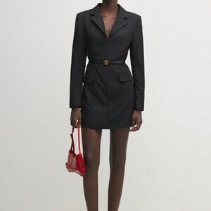 Brand New Women's XS Black Blazer Mini Dress | Elegant Spring/Fall Look XS